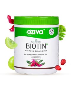 OZiva Plant Based Biotin Powder, 125 gm