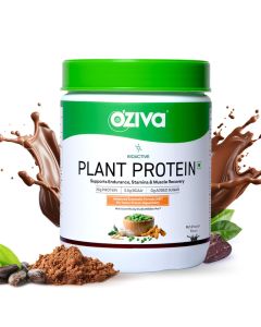 OZiva Bioactive Plant Protein Rich Chocolate Flavour Powder, 500 gm